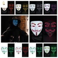 UCEPRO ชุดคลุมศีรษะ V for Vendetta ฮาโลวีน พีพี ส่องสว่าง สร้างสรรค์และสร้างสรรค์ ไฟเย็นแบบเบา ไฟ LED การตกแต่งตกแต่ง