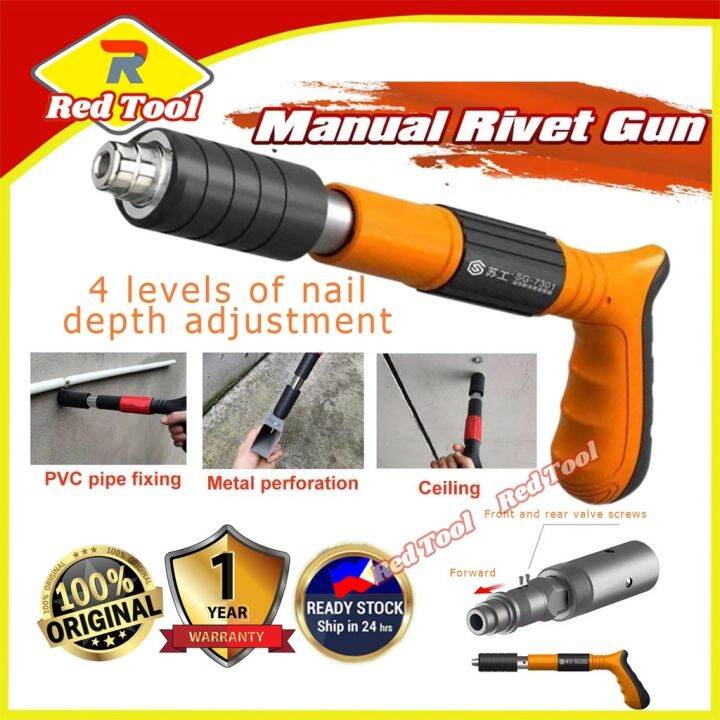 ☑ Redtool Chipping Nail Gun Rivet Tool Concrete Tufting Gun Tacker