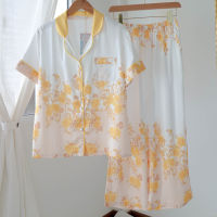 ชุดนอน Muslin pajamas ชุดนอนSilk Satin( รุ่น T1180 )