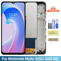 หน้าจอสำหรับ Motorola Moto G50 XT2137-1 XT2137-2จอแสดงผล LCD ดิจิตอลหน้าจอสัมผัสที่มีกรอบสำหรับ Motorola Moto G 50 5กรัม XT2149-1