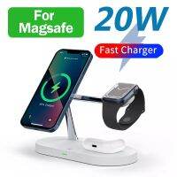 ZZOOI 20W Wireless Charging Stand 5 in 1 Wireless Chargers Dock Station for Apple Watch 6 SE 5 4 3 Airpods 2/Pro iPhone 14/13/13 Pro