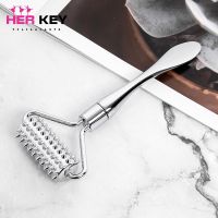 Stainless steel pointed roller spatula massage ball stone face roller massager to improve neck facial beauty skin care tool