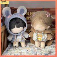 BRAIN 20ซม. ค่ะ เสื้อผ้าตุ๊กตาผ้า หูและหาง3D หลากสี แผ่นปิดหูสัตว์ ของขวัญสำหรับเด็ก พร็อพถ่ายรูป เสื้อฮู้ดกับสี ของเล่นสำหรับเด็ก