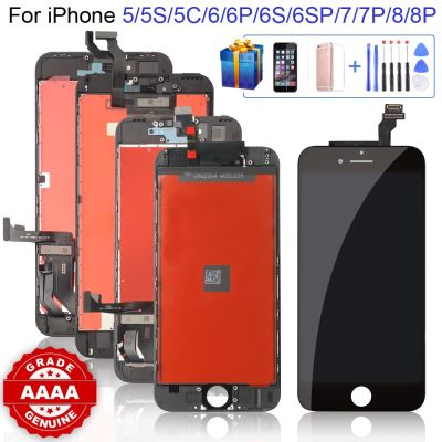 เกรด Aaaa สำหรับ Iphone 6 6S 6P 6sp 7 7 7P 8 8Plus Lcd พร้อมชุดประกอบดิจิทัลหน้าจอสัมผัส3มิติที่สมบูรณ์แบบสำหรับ Iphone 5S 5หน้าจอ5c