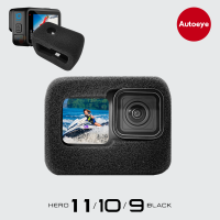 เคสโฟมฟองน้ำลดเสียงกระจกรถยนต์กันลม GoPro HERO 11สีดำสำหรับ Go Pro อุปกรณ์เสริม11 10 9กล้องแอคชั่นแคมเมรา