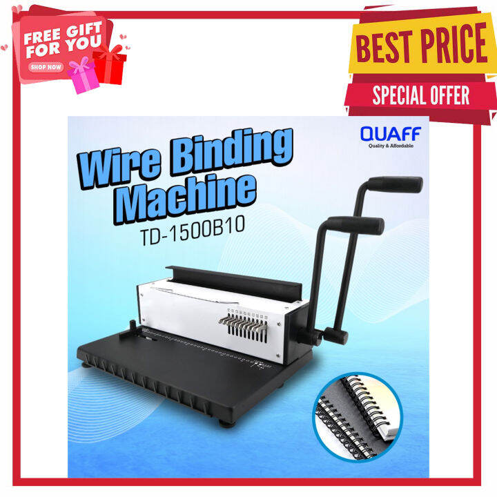 QUAFF BLACK Wire Binding Machine A4 (TD 1500B10) Lazada PH