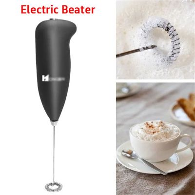 ☌ Stainless Steel Electric Milk Foamer Drink Cream Coffee Frother Stirrer Mini Household Handheld Egg Beater Kitchen Gadgets