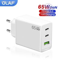 Hjghfhf Olaf 65W ที่ชาร์จ USB ที่ชาร์จยูเอสบีที่ชาร์จ QC 3.0 Type C สำหรับ iPhone Sumsung แล็ปท็อป Ipad