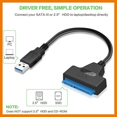 HOT!!ลดราคา USB 3.0 to SATA Adapter Converter Cable 22Pin SAT AIII to USB3.0 Adapters to 2.5 SATA HDD SSD Sata to Usb rj45 ##ที่ชาร์จ แท็บเล็ต ไร้สาย เสียง หูฟัง เคส Airpodss ลำโพง Wireless Bluetooth โทรศัพท์ USB ปลั๊ก เมาท์ HDMI สายคอมพิวเตอร์
