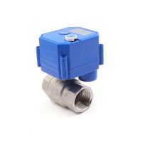 1" Motorized Ball Valve Stainless Steel 2-way 2/3 Wire Electric Actuator With Manual Switch AC220V DC24V DC12V