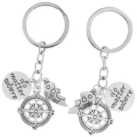 BBF Best Friends keychains Friendship Love Gift Keyrings for Women (2pcs)