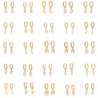 1 Pair A-z Letter Earings Gold Color Small Hoop Earrings Small Hoops Women - 1 Pair - Aliexpress