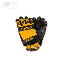 INGCO ถุงมือช่างอเนกประสงค์  HGMG02 ไมโครไฟเบอร์ เคลือบยางบนฝ่ามือ Size : XL ( Mechanic Gloves )