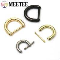 Meetee 5/10Pcs 13/16/20/25mm Metal D Ring Buckle Bags Strap Rings Screw Hang Hook Luggage Decor Connect Buckles Sewing Accessory