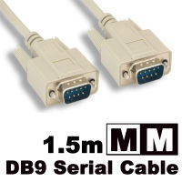 1.5M DB9 9 Pin Male to Male RS232 Serial Cable Directly Connected COM Extension Cable for Computer Printer Scanner