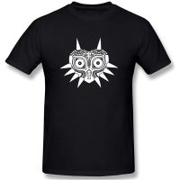 ตำนานแห่งเซลด้าเสื้อยืดแขนสั้น Majoras Mask Owl The Legend Zelda T-Shirt Men Black The Legend of Zelda Round neck T-shi  VFS1
