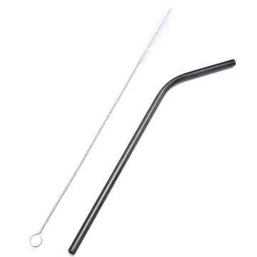 4Pcs Reusable Metal Straws Telescopic Stainless Steel Straw Flat