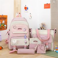 Student Girls School Bag Set Multifunctional Book Bags High-Capacity Teen Girl Schoolbag Female Casual Travel Backpack