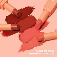 เครื่องสำอาง ครีมบำรุง XOXO Make Me Melt Semi-matte Lipstick เอ็กซ์โอเอ็กซ์โอ เมค มี เมลท์ เซมิ-แมตต์ ลิปสติก แป้งพัฟ