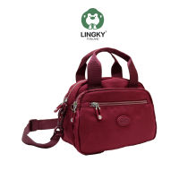 LINGKY PL517 : กระเป๋าผ้าร่มขนาดกลางสำหรับถือหรือสะพาย / Crossbody bag