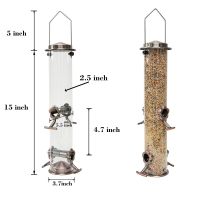 L40 Automatic Bird Feeder Food Bowl Outdoor Vintage Garden Decoration Squirrel-Proof Close Nature Hanging Steel Metal Art