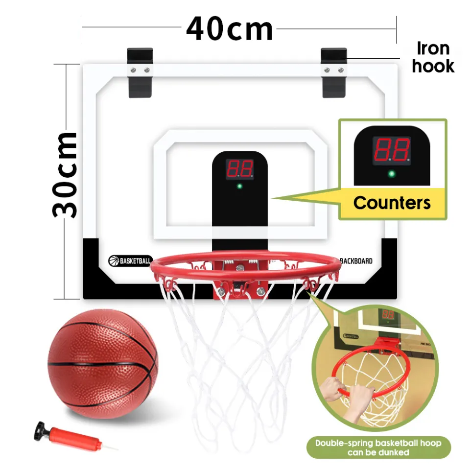 JAPER BEES Indoor Mini Basketball Hoop Over The Door & Wall Mount