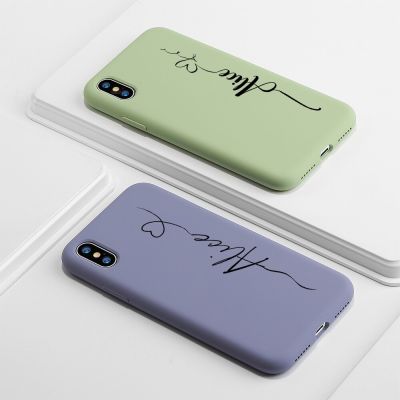 [สินค้าใหม่ในสต็อก] ชื่อที่กำหนดเองสำหรับ iPhone 14 13 Pro Max กรณี12 11 SE 2 8บวก DIY หัวใจคู่ของขวัญสำหรับ iPhone 13กรณี X XS XR 7ซิลิโคนปก