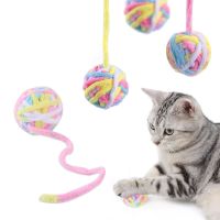 Creative Cats Wool Balls Cat Plush Toy Bite Resistant Kitten Bell Toy For Cat Chew Clean Teeth Pet Products For Cats Essories