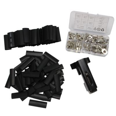 Hammer Lug Crimper Tool Hammer Crimping Tool Battery Cable Crimper for 8 to 4/0 AWG with 60Pcs Terminal Connector
