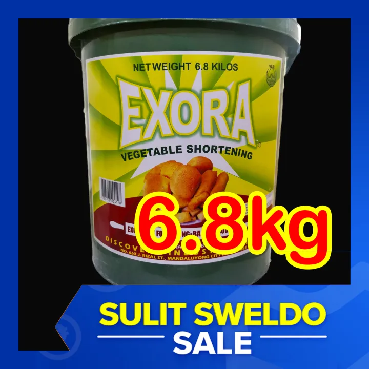 6.8kg EXORA Vegetable SHORTENING for Baking Lard Halal Keto Lauric