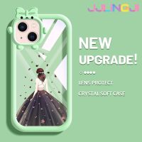 Jlingji เคสสำหรับ iPhone 13 iPhone 13 Pro iPhone 13 Pro iPhone 13 Pro iPhone 13 Pro Max เคสเคสโทรศัพท์โปร่งใสลายเจ้าหญิงสาวสวยรูปโบว์น๊อตเคสนิ่มทนต่อการขัดถู TPU ซิลิกาเจลเลนส์กล้องถ่ายรูปฝาครอบป้องกัน