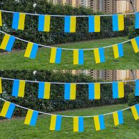 Aerlxemrbrae  5.5M 20pcs/set14cmx21cm  Ukraine  String Flag Ukraine Hanging Mini Flag  Window Flag Mobile Accessories