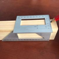 Aluminum Alloy Wooden Square Multifunction Ruler 45 90 Degree Gauge Woodworking