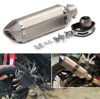 51มม. ท่อท่อไอเสียรถจักรยานยนต์แบบสากลท่อไอเสียแข่งรถหนี Ak Exhaust Moto สำหรับ MT07 R15 Tmax 500 FZ6 CB400 Er6n