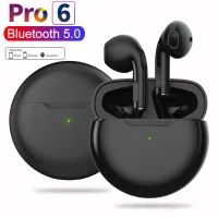 Original Mini Air Pro 6 TWS หูฟังบลูทูธไร้สายเหมาะสําหรับไอโฟน ซัมซุง oppo vivo xiaomiหัวเหว่ย,เสี่ยวมี่,มือถือแอนดรอยดinpodsหูฟังเกมส์บลูทูธ พร้อมกล่องชาร