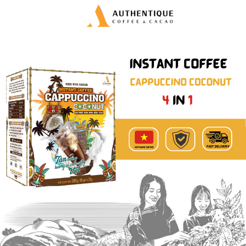 กาแฟ เวียดนาม Instant Coffee with Coconut Milk Flavor 4in1 (20G x