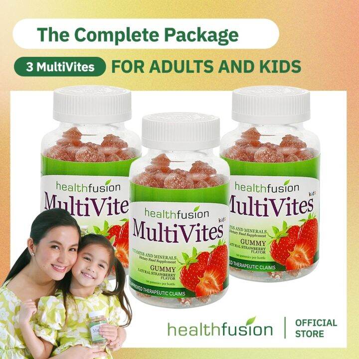[2 1] Health Fusion Multivites Gummy Adults Vit E for Immunity Vegan ...
