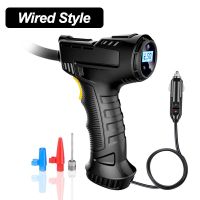 Wired Style 120W Car Air Pump Wireless/Wired Electric Car Tire Inflatable Pump Portable Air Compressor For Tires Digital Auto Tire Inflator