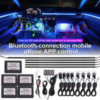 Kalada Universal 18 In 1 LED Symphony Car Ambient Lights RBG 64 Color Interior Acrylic Strips Light Guide โคมไฟตกแต่งไฟเบอร์ออปติกบรรยากาศ【คลังสินค้าพร้อม】