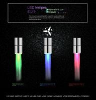 เซ็นเซอร์อุณหภูมิ1/2ก๊อกน้ำ3สีก๊อกน้ำ Rgb หลอดโคมไฟเรืองแสงสีสันสดใสไฟไฟ Led กลางคืนไฟตกแต่งกลางคืนพร้อมอะแดปเตอร์