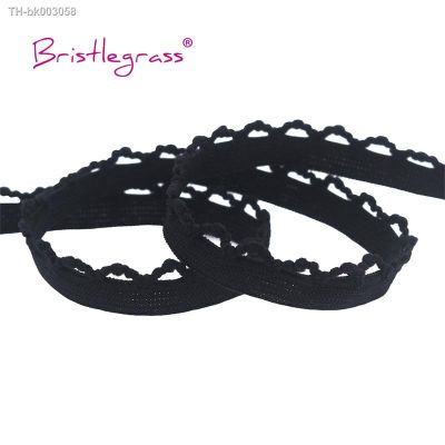 ⊕✾﹊ BRISTLEGRASS 2 5 10 Yard 3/8 10mm Picot Loop Decorative Lace Trim Elastics Frilly Spandex Bands Underwear Lingerie Sewing Craft