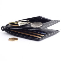 nd Genuine Leather Men Wallet Short Skin Wallets Zipper Coin Purses Pu Leather Money Clips Solid Thin Wallet For Men Purses