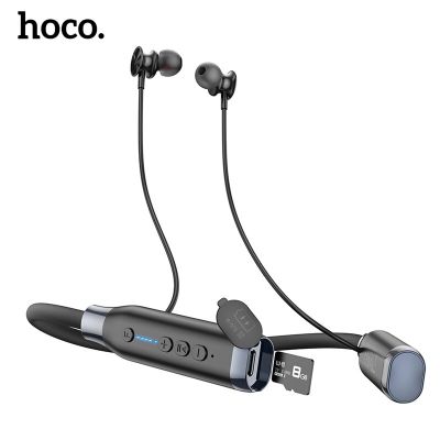 ZZOOI HOCO Neck Band Bluetooth Magnetic Sports Runnung Earphones Support TF Card Playback Music Wireless Headphones Longtime Standby