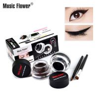 เจลเขียนคิ้ว เจลอายไลเนอร์  2 ตลับกันน้ำติดทนนาน 24 ชม. Music Flower 24 Hours Longwear Gel Eyeliner ที่เขียนคิ้ว อายไลเนอร์เจล พร้อมชุดแปรง