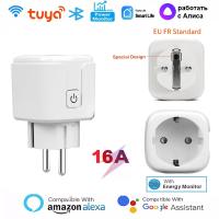 [HOT GELLXKOWOIGHIO 527] 16A Wifi Tuya Smart Plug Timer เต้ารับไฟฟ้า Power Monitor EU FR Smart Home Smart Life App สำหรับ Alexa Google Home Alice