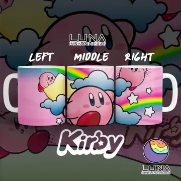 Kawaii Kirby Cartoon Cute Star Kirby Glass Cup Ins Creative Breakfast Mug  Gift
