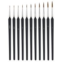 11Pcs Premium Miniature Fine Detail Paint Brushes Set Mini Tiny Artist Brushes for Oil Watercolor Acrylic Nail Model Painting Drawing Painting Supplie