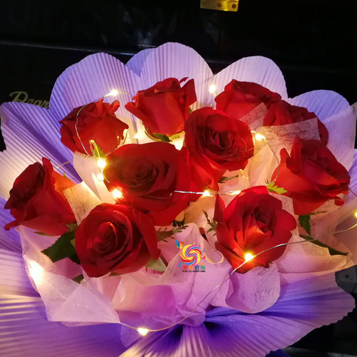 cod-ไฟสตริง-ปุ่มสตริง-เค้กดอกไม้กล่องของขวัญตกแต่งสายไฟทองแดง-led-แบตเตอรี่ไฟคริสต์มาส-ไฟสตริง-christmas-gift