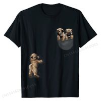 Cute Sleepy Pug Hang Out in Pocket, Dog T-Shirt Summer Slim Fit Tops &amp; Tees New Design Cotton Mens Tshirts