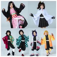 HOT!!!✘┋ pdh711 Anime Demon Slayer Mini Kamado Nezuko Cosplay Costumes Tanjirou Cosplay Costumes Kimetsu no Yaiba Women Pink Kimono Costumes